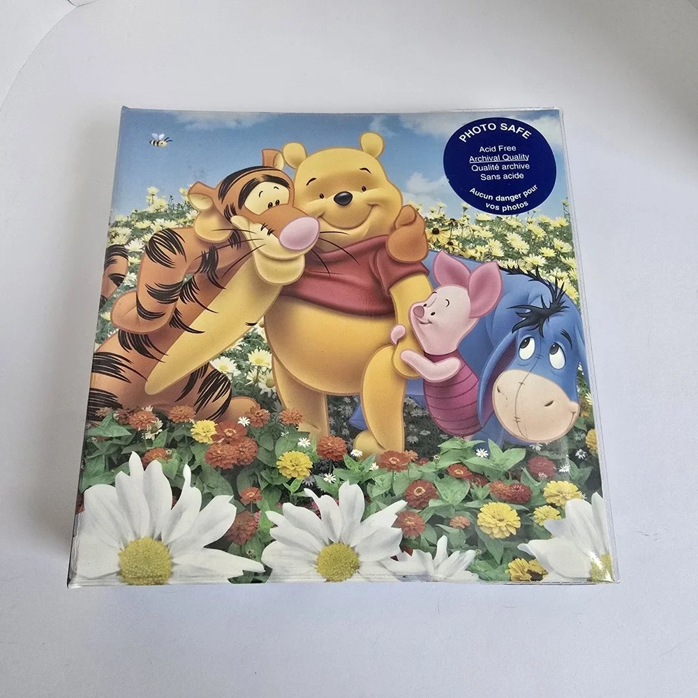 Disney Winnie the Pooh Friends Blue Photo Album 4x6 200 Photos Acid Free Vtg